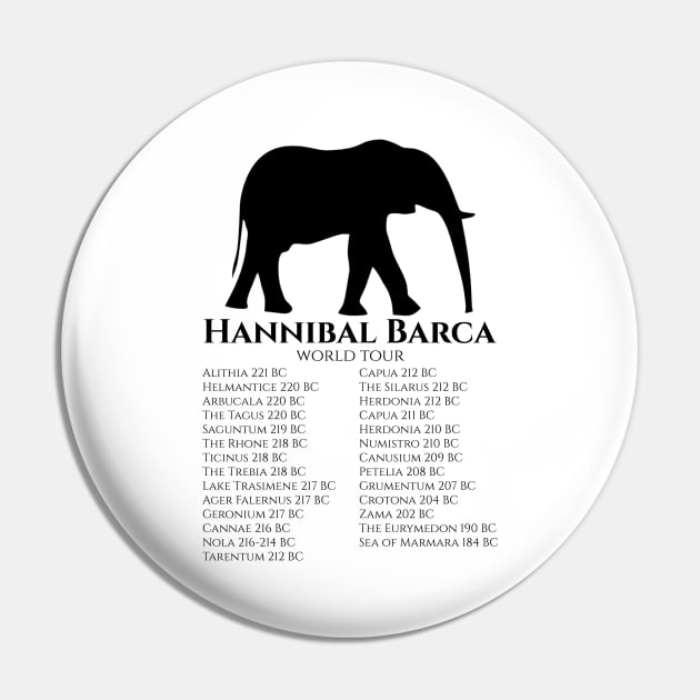 Hannibal Barca World Tour - Roman History Second Punic War Pin by Styr Designs