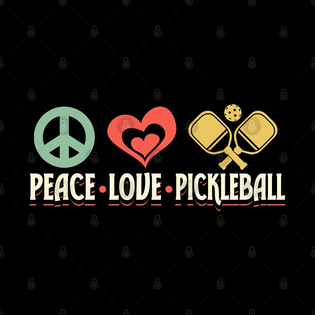 Pickleball Tournament Peace Love Pickleball by Caskara