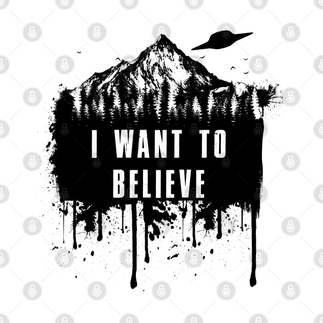 I want to Believe (FOR LIGHT SHIRTS) by Karasu Projects