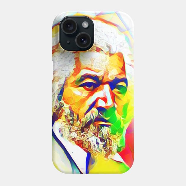 Frederick Douglass Colourful Portrait | Frederick Douglass Artwork 12 Phone Case by JustLit