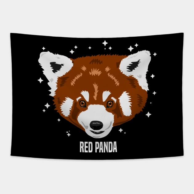 Red Panda with Stars 2 Tapestry by TaliDe