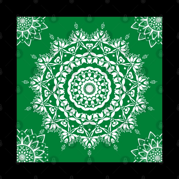 Green Mandala by AlpanaRaiArts