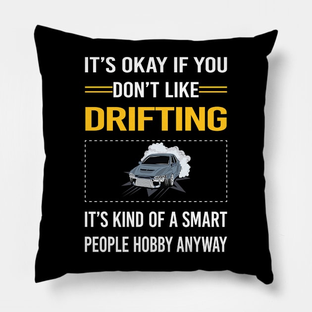 Funny Smart People Drifting Drift Pillow by relativeshrimp