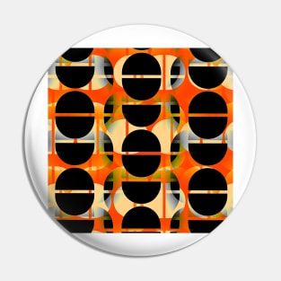 Abstract pattern with black and orange Pin