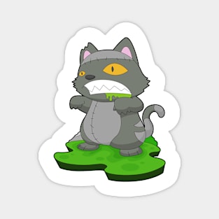 Cat Halloween Zombie Magnet