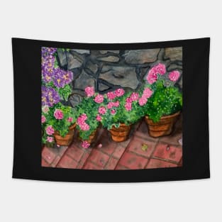 Blooming Garden Patio Tapestry