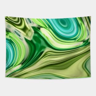 1980s modern trendy abstract teal mint green swirls Tapestry