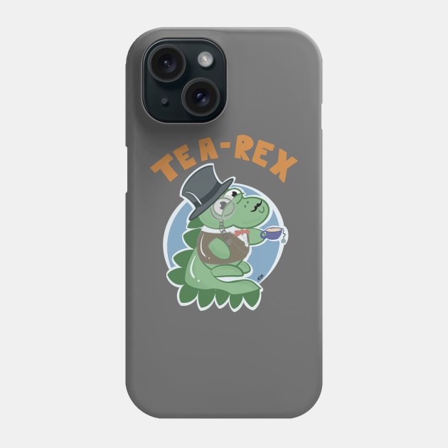 Tea rex begin fancy with his tea and monocle Phone Case by MARofcreativity