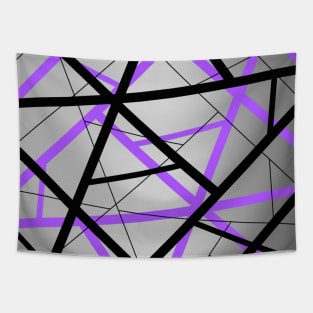 Purple/Silver/Black Pattern Tapestry