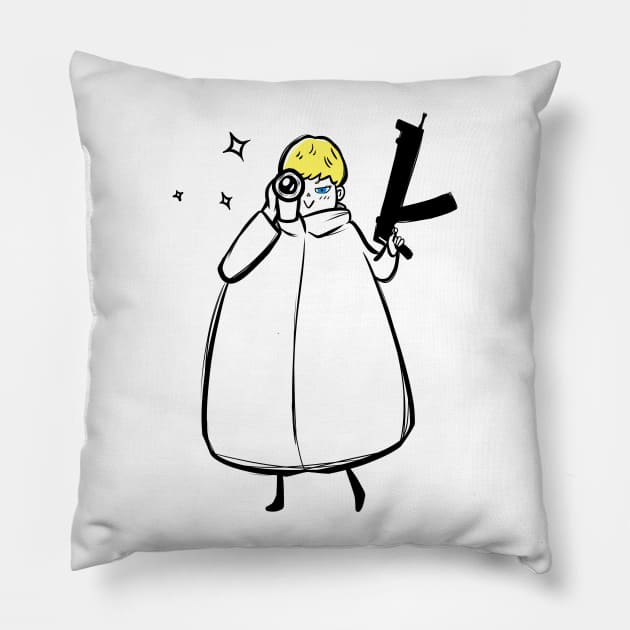 Devilman Crybaby - Ryo Asuka 1 Pillow by Astrayeah