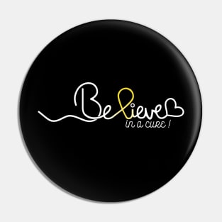 Believe- Bone Cancer Gifts Bone Cancer Awareness Pin