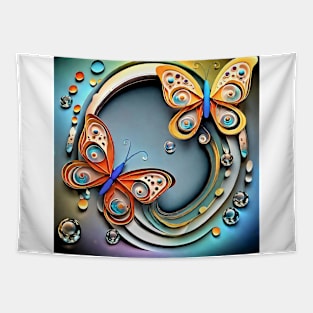 butterfly wheel Tapestry