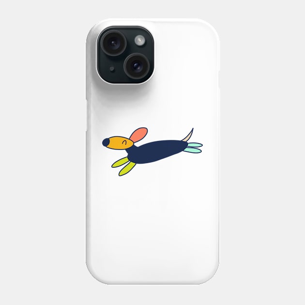 Happy Daschund sausage dog Phone Case by suzzincolour