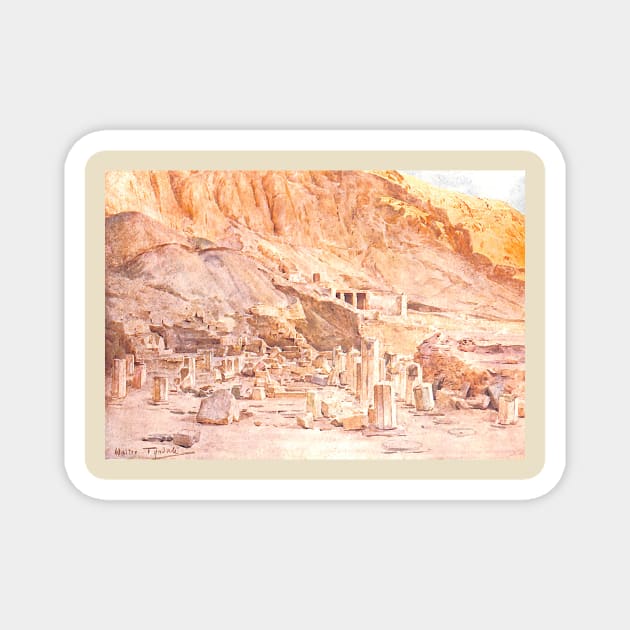 Ruins Of The Temple Of Mentuhotep Thebes in Egypt Magnet by Star Scrunch