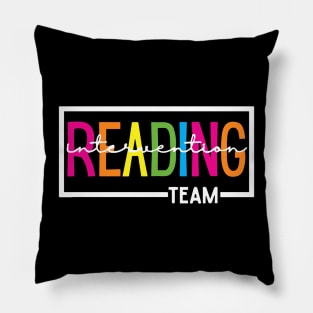 School Reading Intervention Team Funny Reading Teacher Pillow