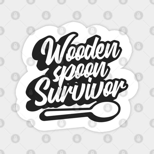 Wooden Spoon Survival Logo Funny Magnet by Design Malang