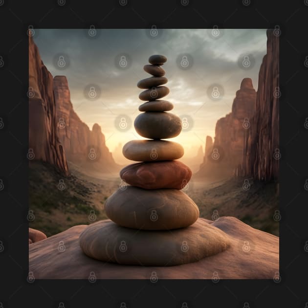 STONE ROCK BALANCING by ThesePrints