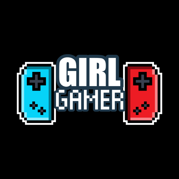 Girl Gamer - 8-bit Retro Pixel Classic Nostalgia Video Games by MaystarUniverse