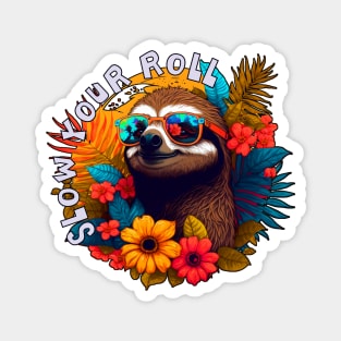 A Sloth and Sunglasses in Hawaii Magnet