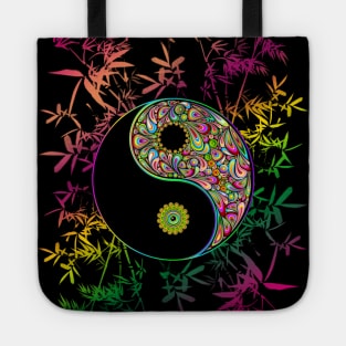 Yin Yang Psychedelic Bamboo Tote