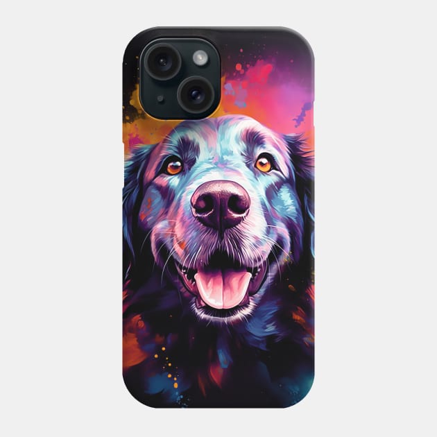 Labrador Retriever Dog in Colourful Paint Splashes Phone Case by Geminiartstudio