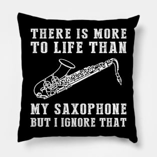 Saxophone Ignorance T-Shirt Pillow