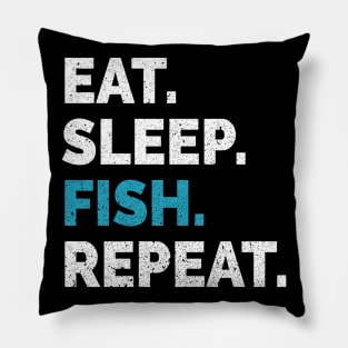 Eat Sleep Fish Repeat Pillow