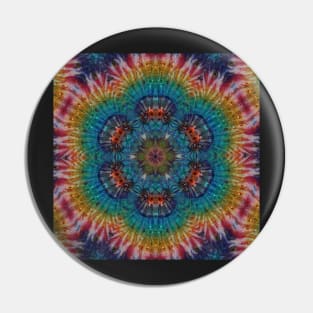 Psychedelic Kaleidoscopic Multi-Color Mandala Number 1 Pin