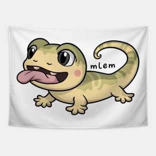 Cute Geko Mlem Tapestry