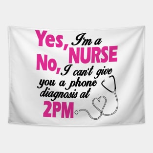 Yes, I'm a nurse No, i can't give you a phone diagnosis at 2PM Tapestry