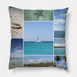 Isla Saona Caribbean Photo Collage Pillow