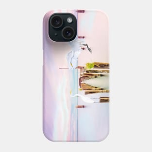 Great White Egrets at Ocean Phone Case