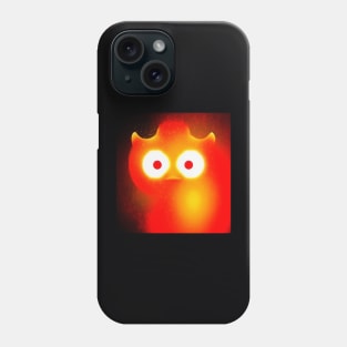 Colourful dragon looking through flames Phone Case