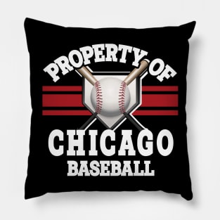 Proud Name Chicago Graphic Property Vintage Baseball Pillow