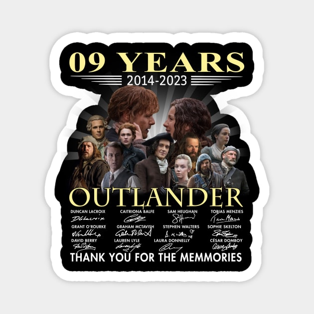 08 Years 2022 Outlander Anniversary Thank You For The Memories Movie Film Magnet by devanpm