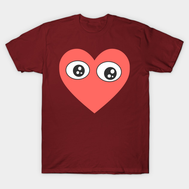 red heart with eyes shirt