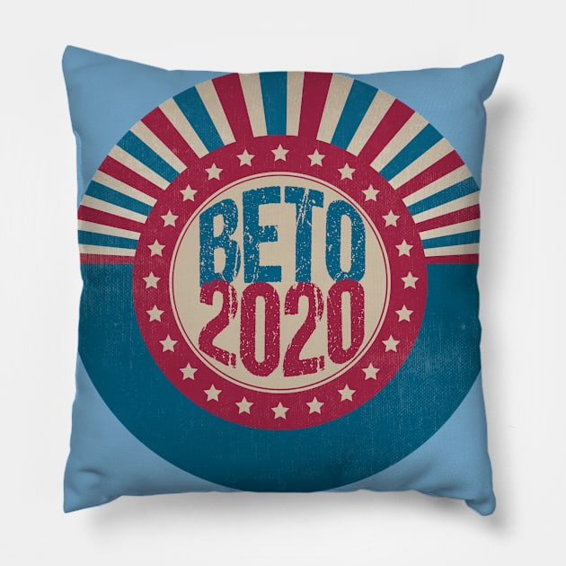 Retro Beto 2020 Election Pillow by epiclovedesigns