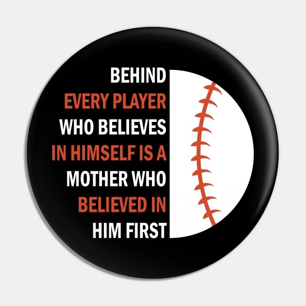 Baseball Lover, Baseball Design Saying Motivational Pin by Utopia Shop