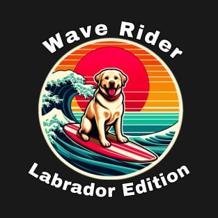 Wave Rider Labrador Edition- Labrador Surfing on the Great Waves off Kanagawa T-Shirt