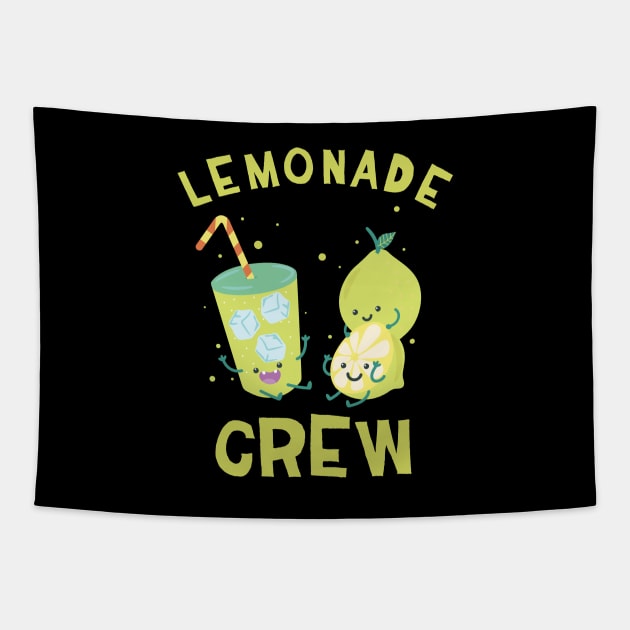 Cute kawaii Lemonade Crew fun summertime Tapestry by opippi