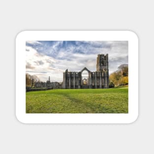 Fountains Abbey North Yorkshire art. English countryside Magnet