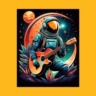 Stellar Astronaut Playing Guitar TShirt T-Shirt