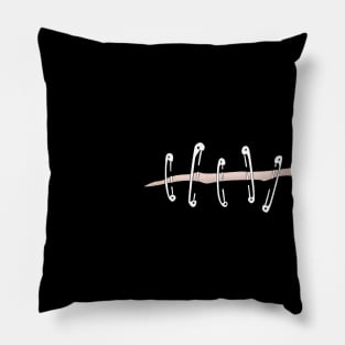 safety pin shirt Pillow