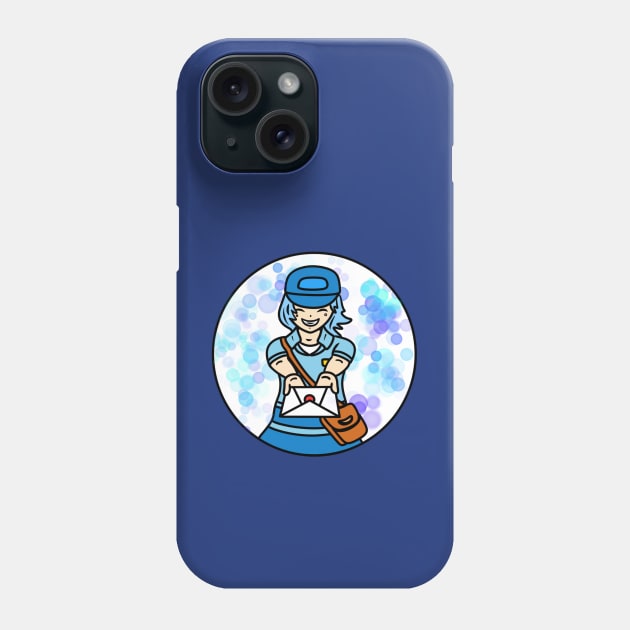 Cute mail lady Phone Case by Andrew Hau