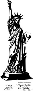 Statue of Liberty New York Patent Print Magnet