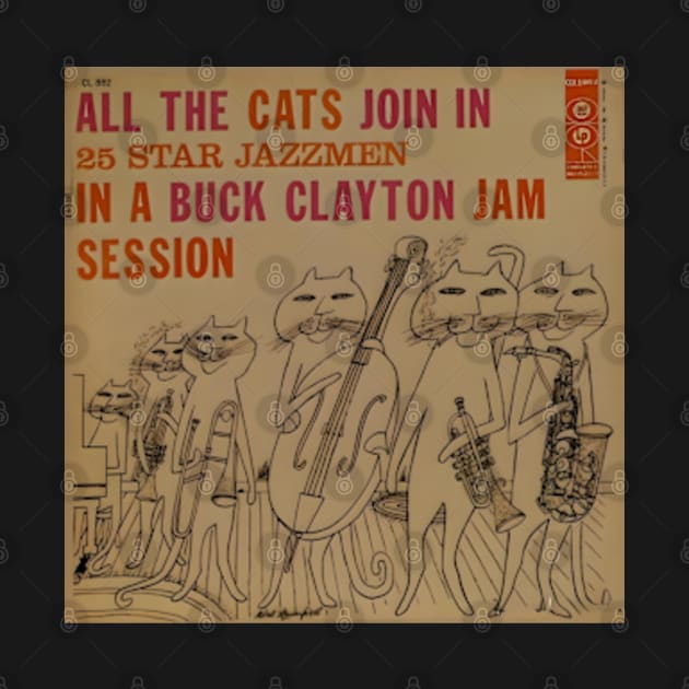 All the Cats Join In - Vintage Jazz Album Cover by Desert Owl Designs