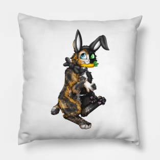 Bobtail BunnyCat: Chimera (Black) Pillow