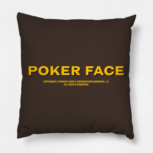 Poker Face Title Card Pillow by Gary's Graphics