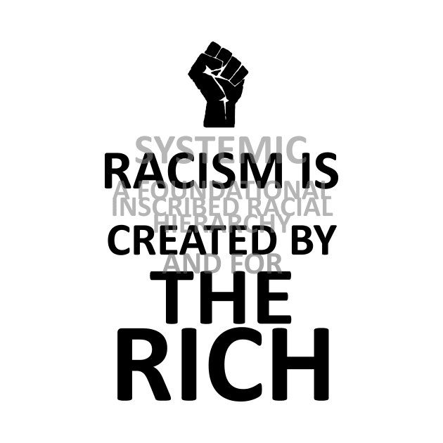 RACISM IS CREATED BY THE RICH (light BG) by WallHaxx