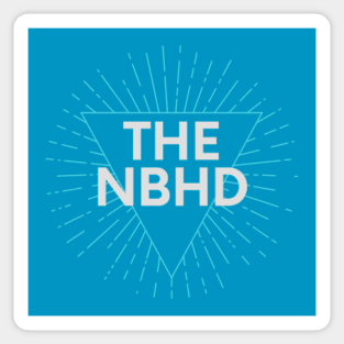 The Neighbourhood band logo. THE NBHD logo. Green, pink and orange